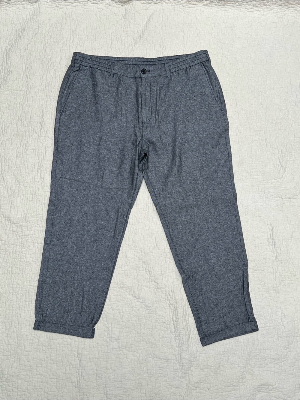 Banana Republic Men's Heather Blue Chinos